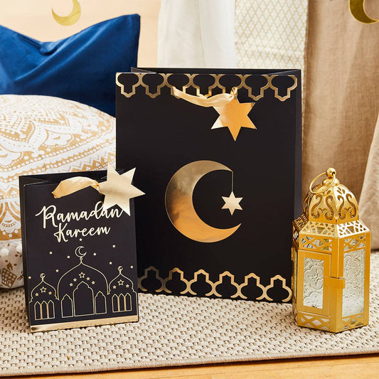 Moon & Star Medium Gift Bag 1 Pack Ramadan
