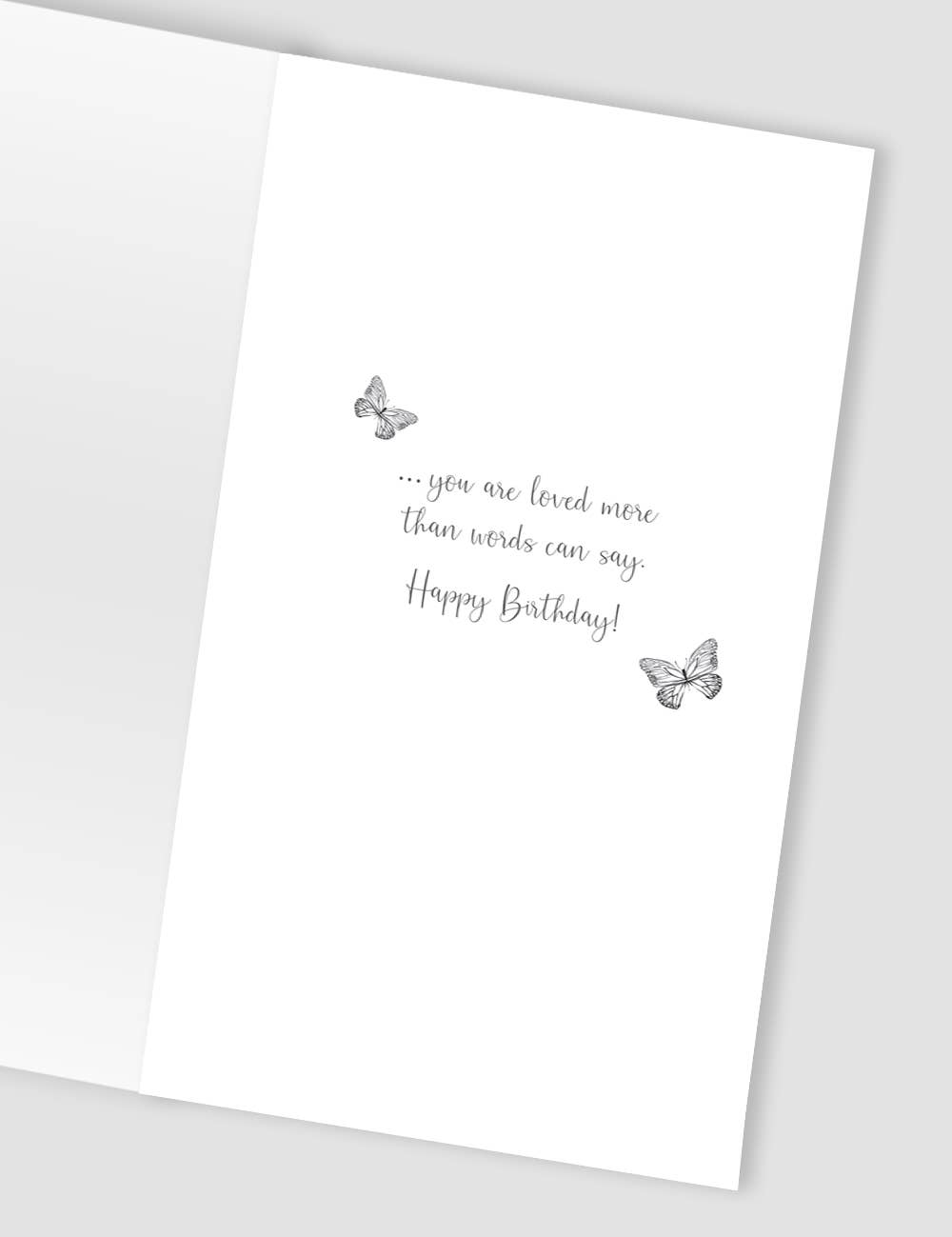 Mum - Envelope With Flowers - Champagne - Second Nature