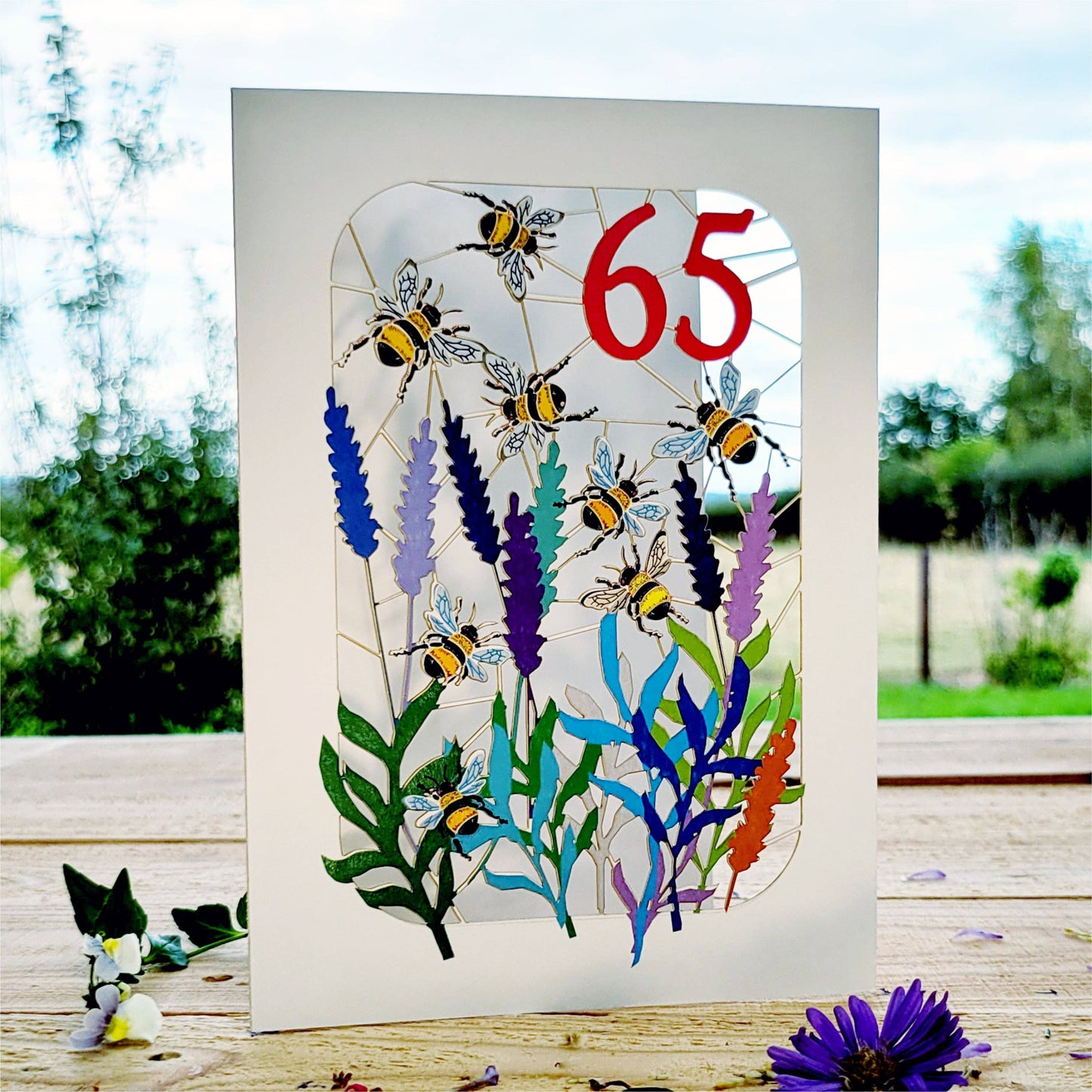 Age 65 Birthday Card, 65th, Bee Card - Be065