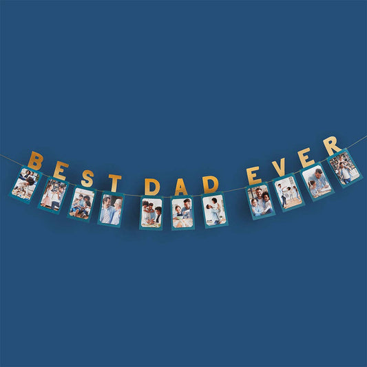 Best Dad Ever  Photo Garland 3M
