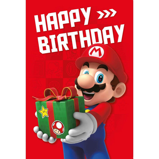 Super Mario Birthday Card, "Happy Birthday" Card