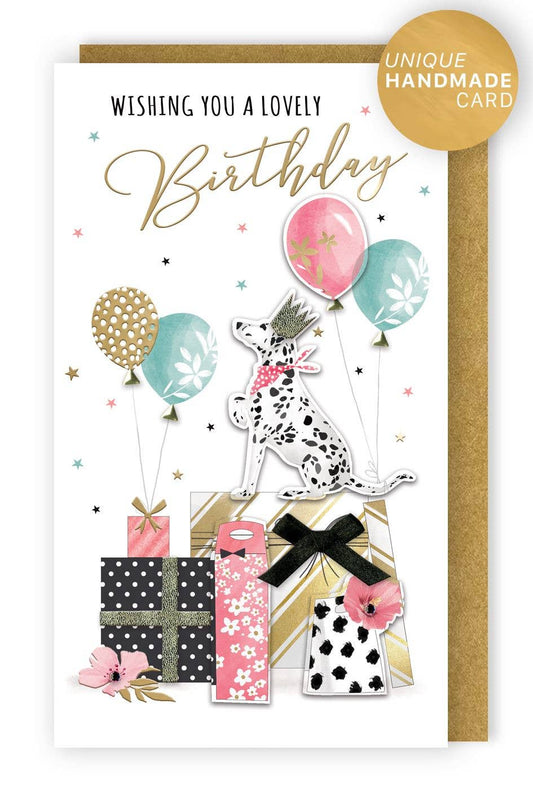 Dalmatian with Balloons & Gifts - Champagne - Second Nature