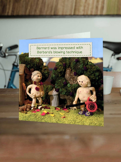 Funny Birthday Card - Blowing Technique by Nudinits