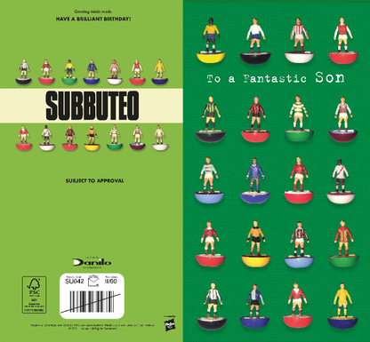 Subbuteo 'Son' Football Birthday Card