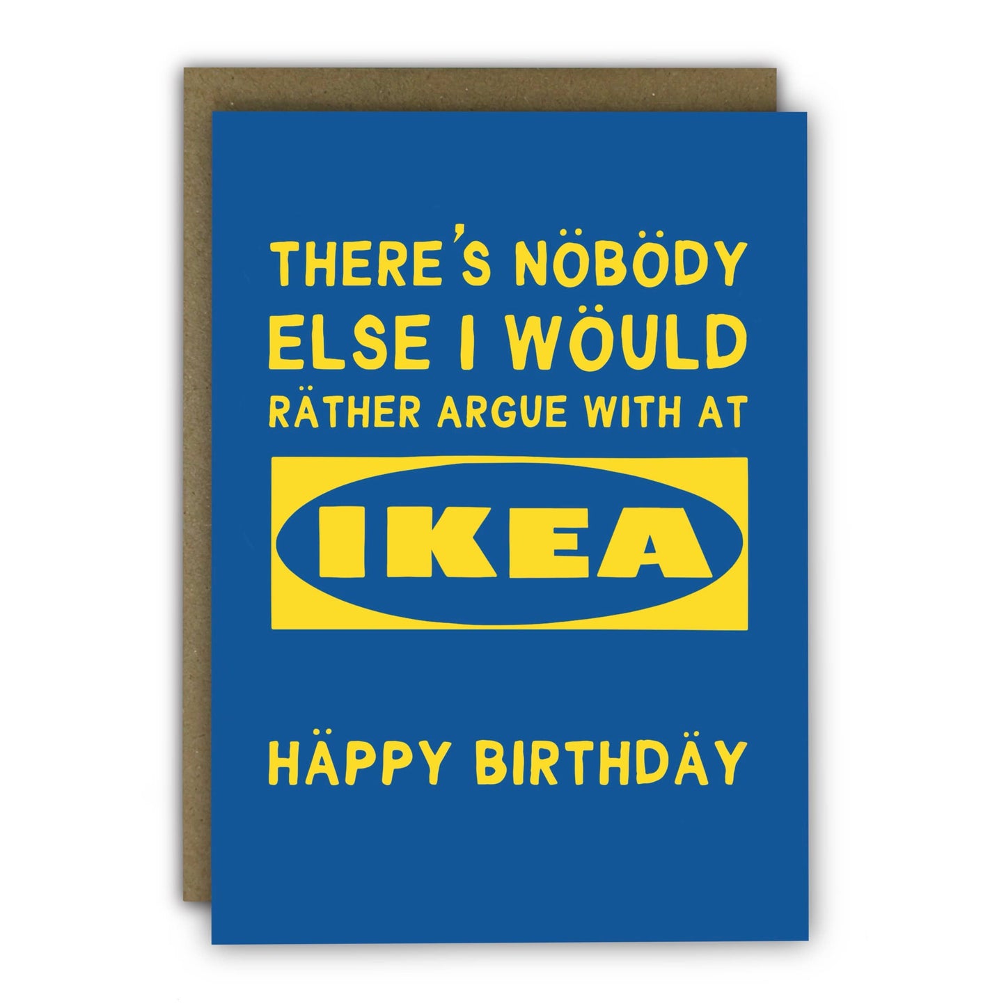 Funny Birthday Card - A6 - Ikea Arguments Logo Card for Partner