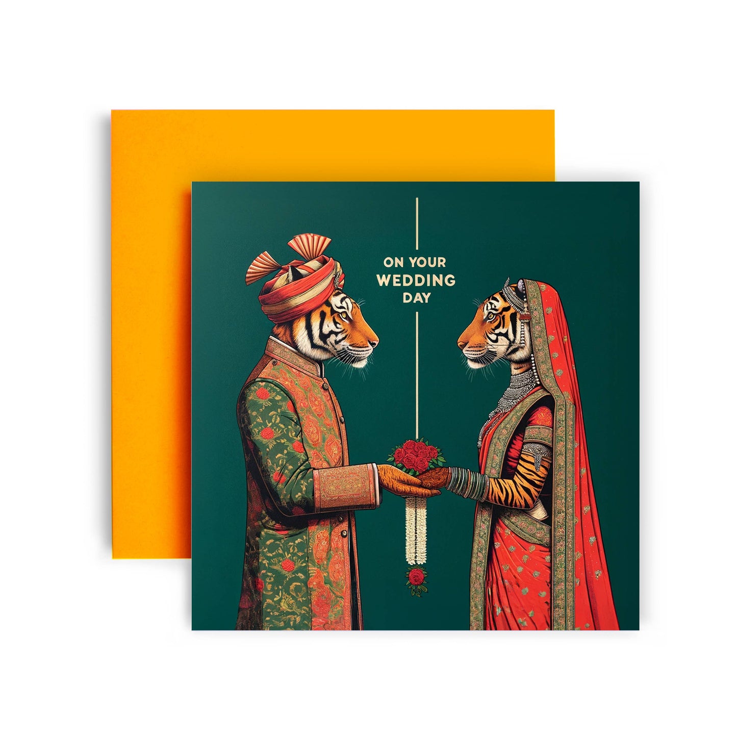 Indian Wedding Tiger Card