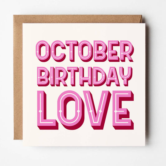 Month Of The Year - Birthday Love Card