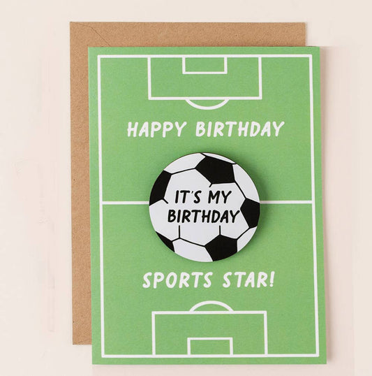 Football Birthday Badge Card