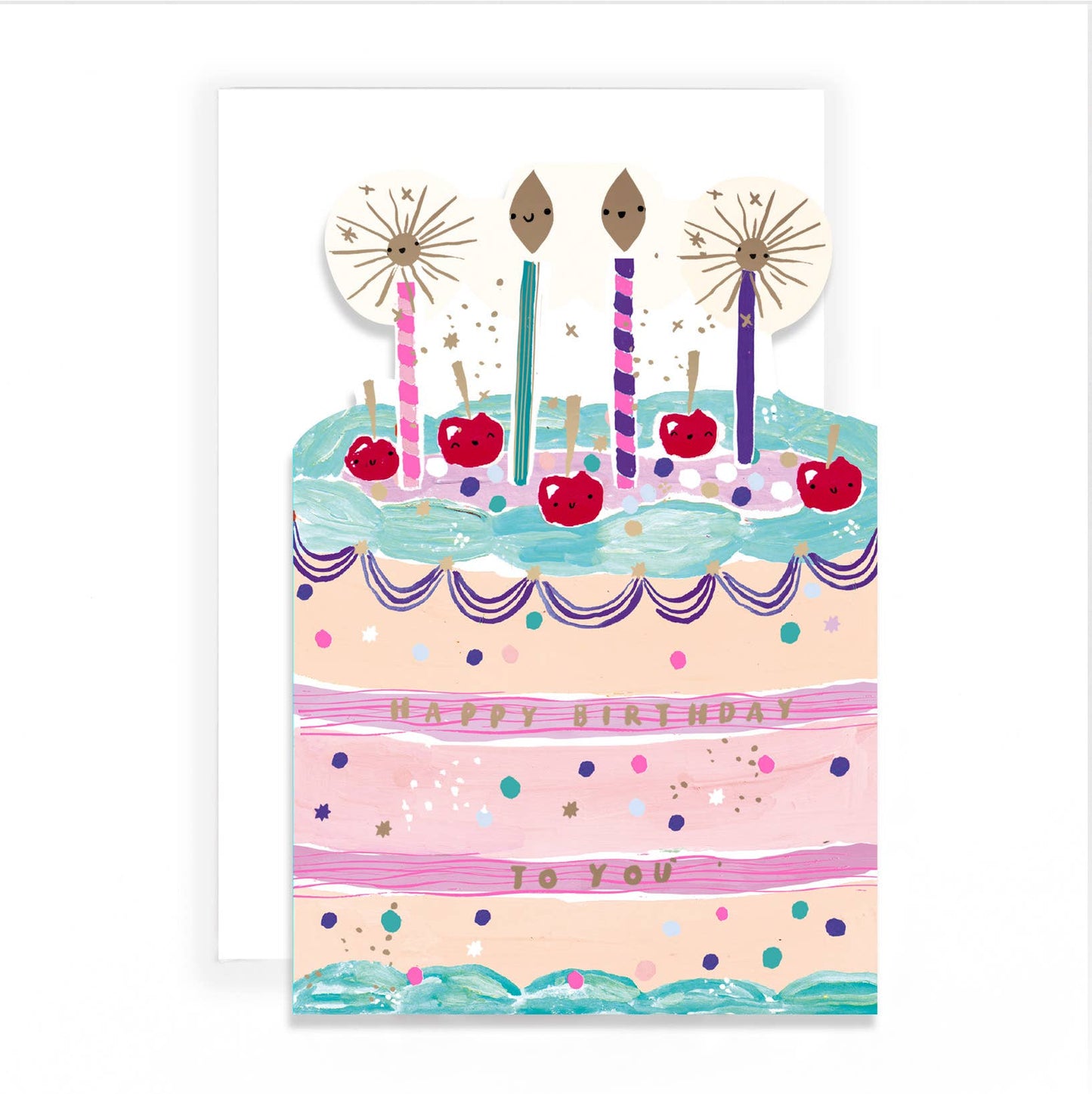 Mochi Open Birthday Cake And Candles