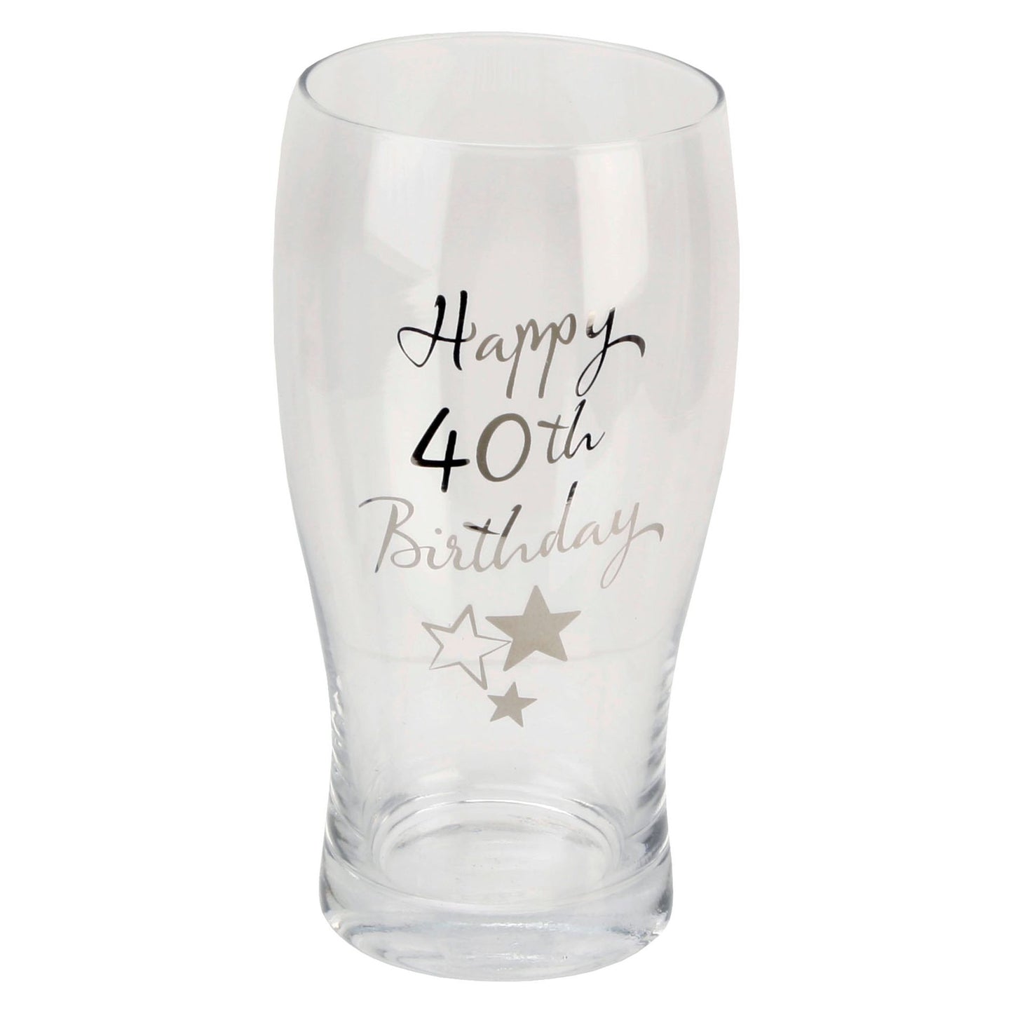 Milestones Beer Glass 40th Birthday