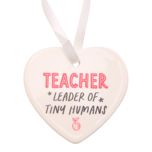 Hullabaloo Ceramic Heart Hanging Plaque Leader Of tiny Humans