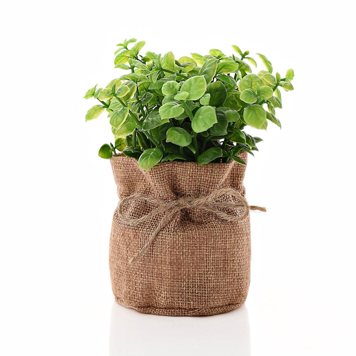 Small Faux Plant in Hessian Bag 15cm