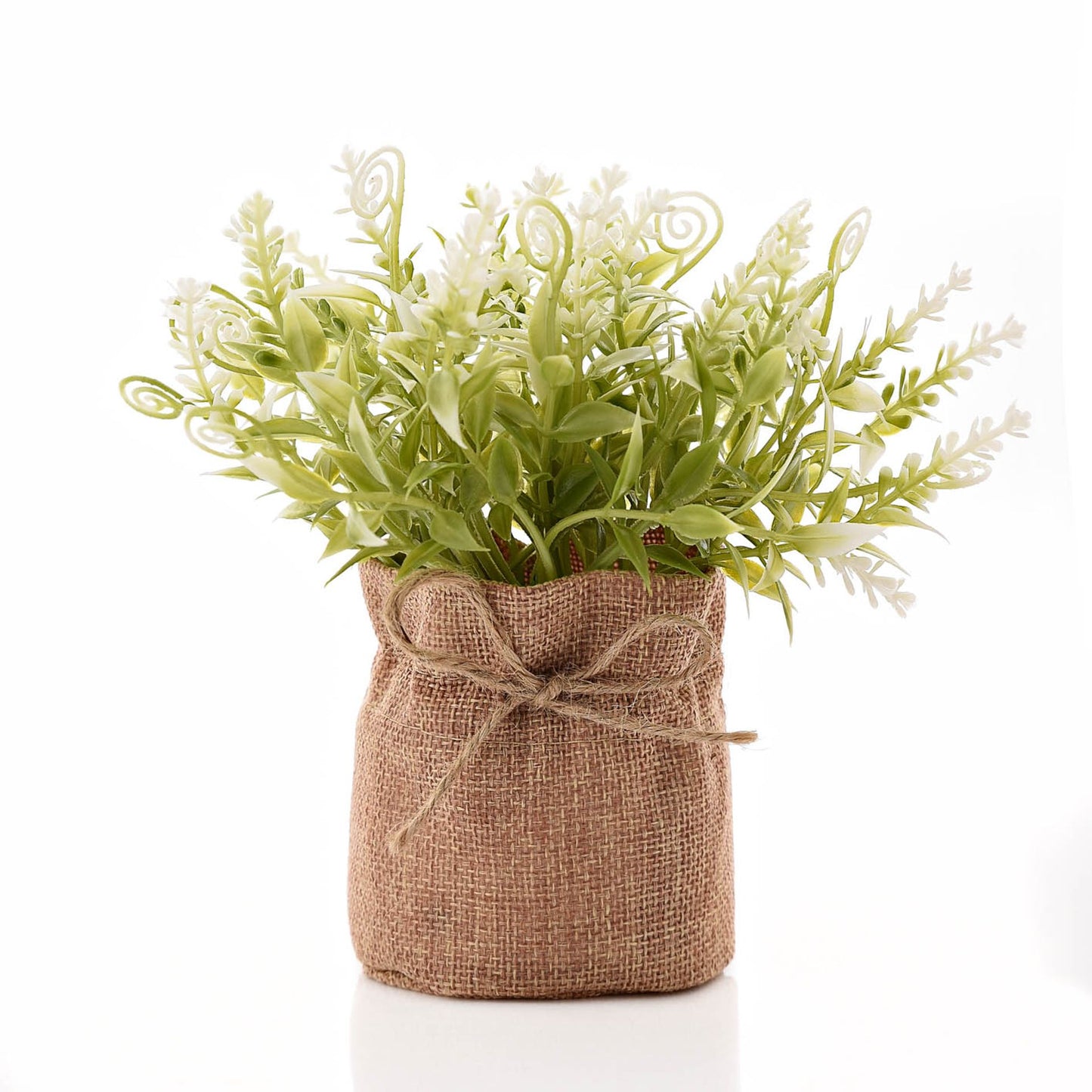 Small Faux Plant in Hessian Bag 16cm