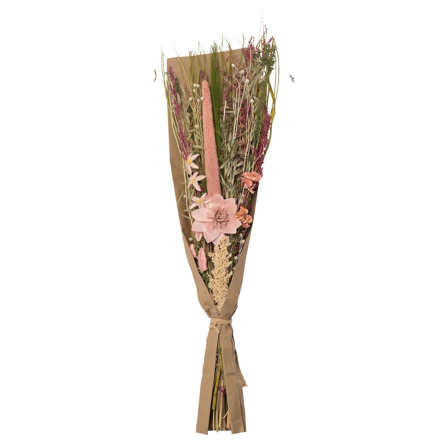 Hestia Dried Floral Bouquet 60cms - Pink