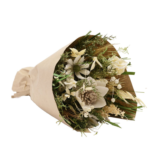 Hestia Dried Floral Bouquet 25cm - Natural