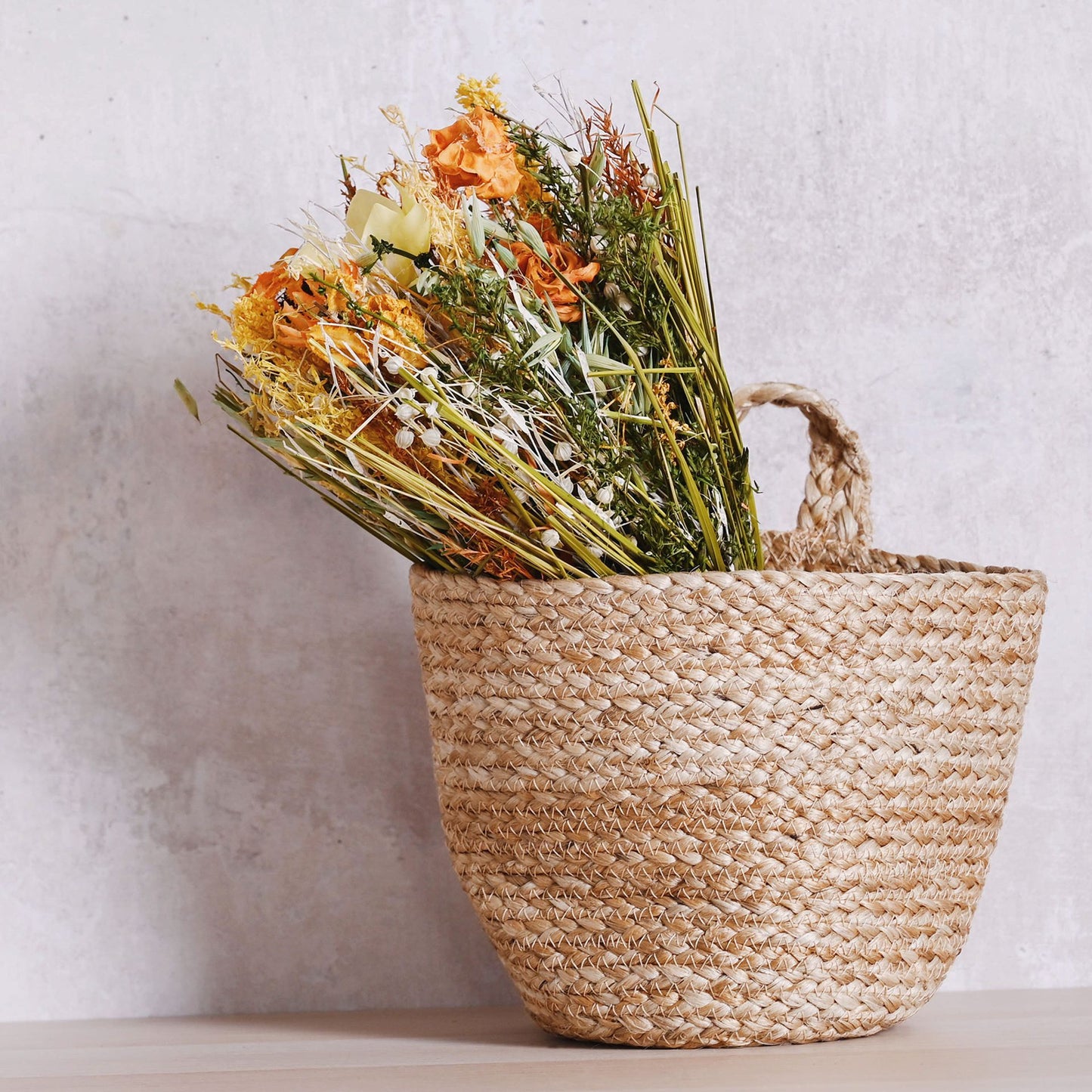 Hestia Dried Floral Bouquet 25cm - Orange