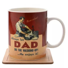 Civil Defence Dad's Daily Beverage Mug and Coaster Set
