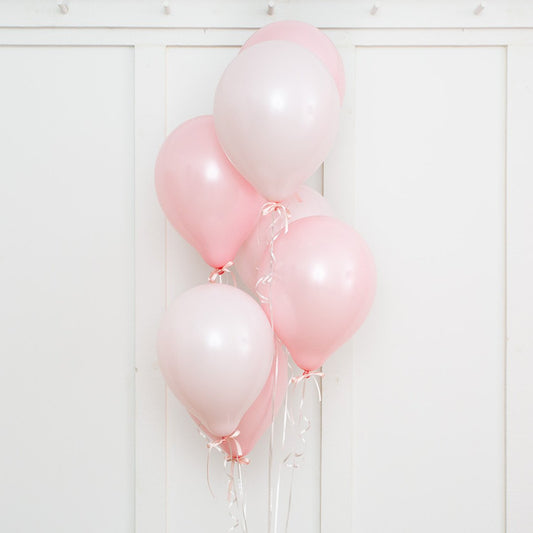 Baby Pink Latex Balloon Bouquet (Helium Filled)
