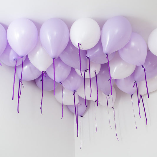 Lilac Latex Ceiling Balloons (Helium Filled)
