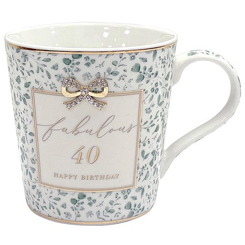 Hearts Design Mug 40th Birthday