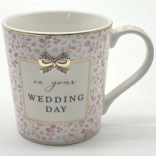 Hearts Design Mug Wedding Day