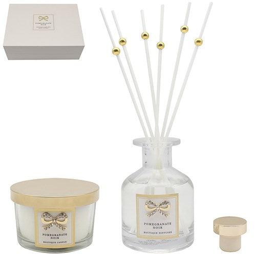 Heart & Bow Diffuser Set of 2 Pomegranate Noir