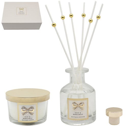 Heart & Bow Diffuser Set of 2 Oud & Bergamot