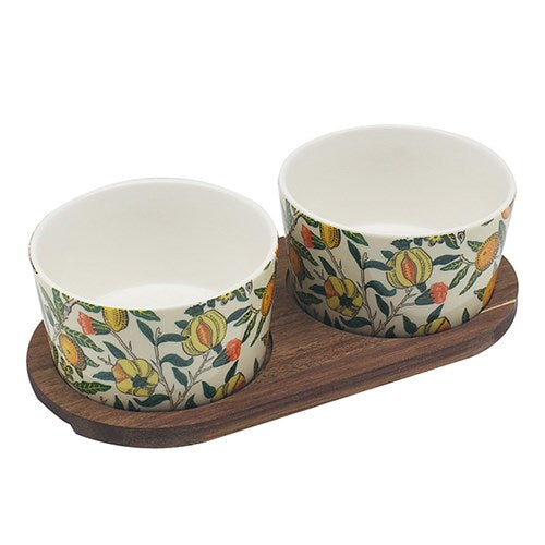 William Morris Fruits Snack Bowls 2 on Tray