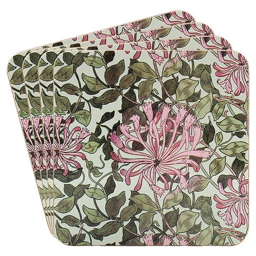 William Morris Honeysuckle Coasters Set of 4