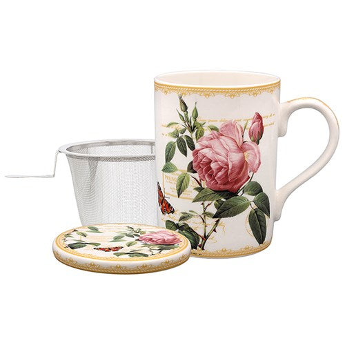 Redoute Rose Infuser Set Mug