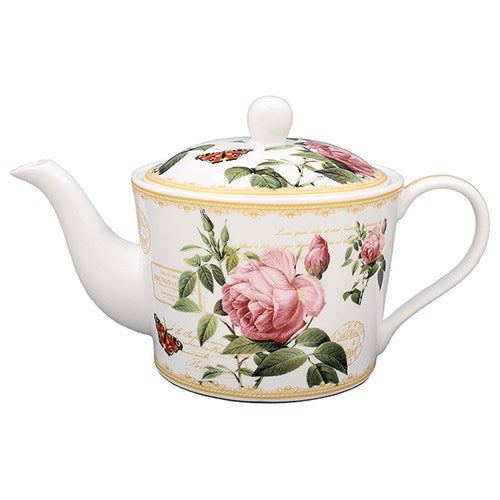 Redoute Rose Tea Pot
