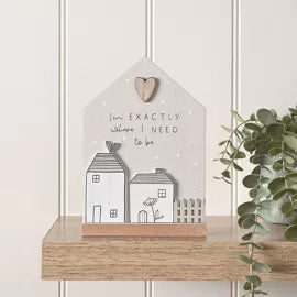 **MULTI 3** Moments Little Houses Plaque - Where I Need To Be