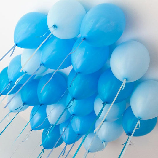 Sky Blue Latex Ceiling Balloons (Helium Filled)