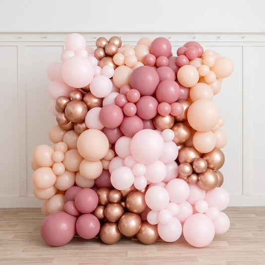 Pink Rose Gold Latex Balloon Wall
