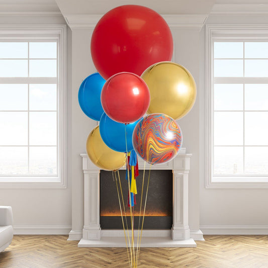 Superhero Giant Latex Balloon Bouquet (Helium Filled)