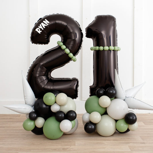 Football Gamer Personalised Number Balloon Stack