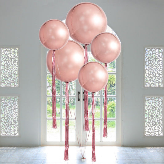 Rose Gold Giant Latex Balloon Bouquet  With Tail (Helium Filled)