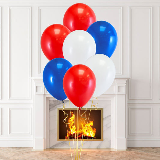 Union Jack Latex Balloon Bouquet (Helium Filled)