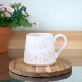 **MULTI 3** The Cottage Garden White Floral Mug 'Nan'