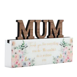 The Cottage Garden Word Plaque - Mum
