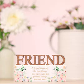 The Cottage Garden Word Plaque - Friend
