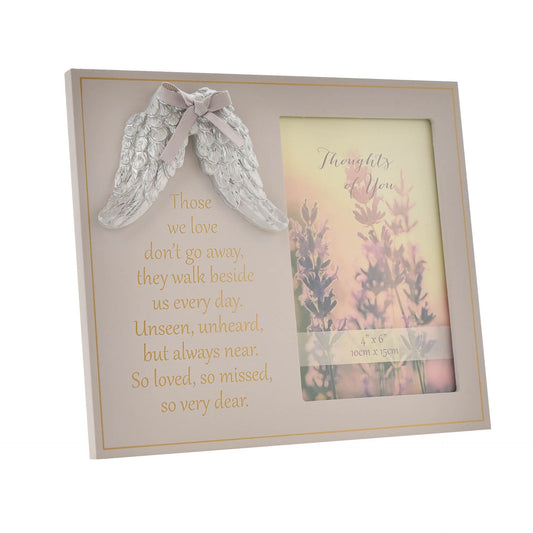Thoughts of You Angel Wings Photo Frame 4" x 6"