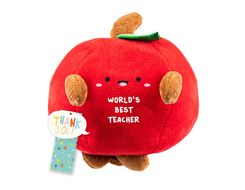 BEST TEACHER PLUSH APPLE