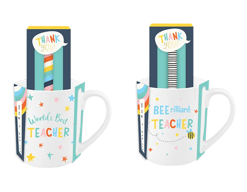 TEACHER CERAMIC MUG & PEN SET