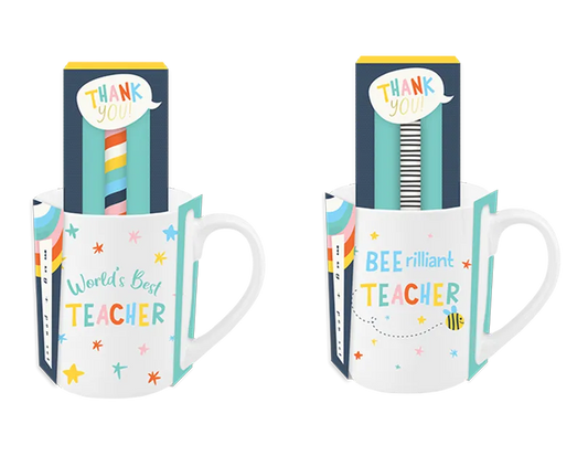 TEACHER CERAMIC MUG & PEN SET