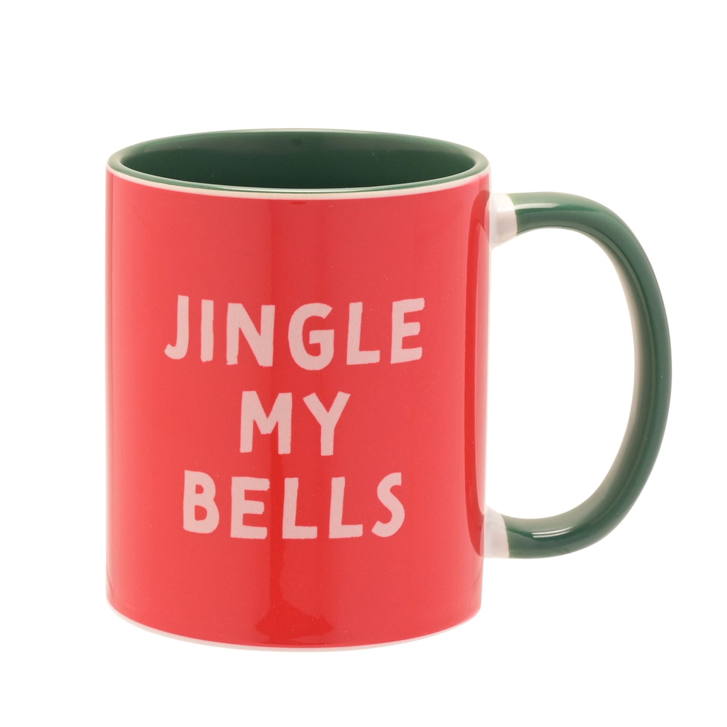 Green Handled Mug - Jingle My Bells