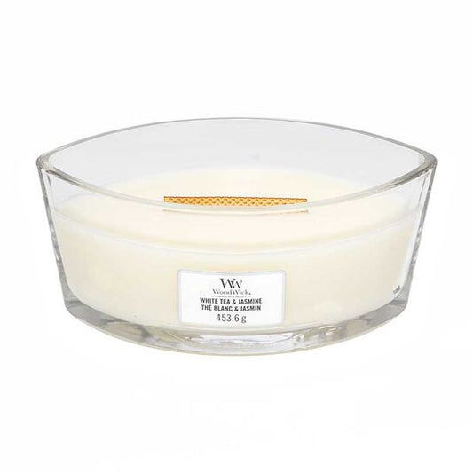 Woodwick Ellipse Candle White Tea & Jasmine