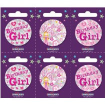 5.5CM BIRTHDAY GIRL SMALL BADGE