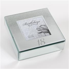 BIRTHDAYS BY JULIANA '18' GLITTER MIRROR TRINKET BOX