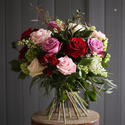 Luxe Mixed Roses Hand-Tied Bouquet